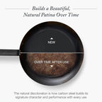 Merten & Storck Pre-Seasoned Carbon Steel 8” Frying Pan Skillet, Use on - Image 2