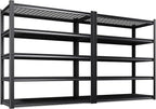Set of 2 Garage Shelving-3000 lbs 5 Tier Storage Shelves, Adjustable Heavy Duty by Unknown