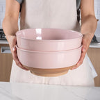 AmorArc 9.8’’ Ceramic Serving Bowls, 90 OZ Extra Large Salad Bowls Set of 2 - Image 3