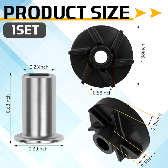 Honoson 1 Set 3587 Standard Magnetic Impeller & 3220 Bearing Sleeve Combo Pack - Image 2
