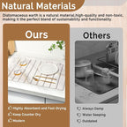 Large Stone Dish Drying Mat for Kitchen Counter, Quick Dry Stone Dishes Mats - Image 7