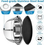 7-Piece Mixing Bowls with Airtight Lids — Stackable Stainless Steel Nesting - Image 3