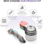 Magnetic Measuring Cups and Spoons Set-Heavy Duty 304 Stainless Steel，Double - Image 2