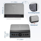 Paper Towel Dispenser Wall Mount, Large Capacity 200 Sheets, No Drilling - Image 4