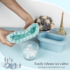 LUEXBOX Cylinder Ice Cube Mold Ice Trays, Silicone Ice Bucket, Portable Ice - Image 5
