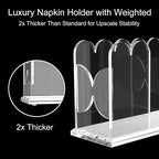 LUGUNU Acrylic Cocktail Napkin Holder-Clear Scalloped Napkin Dispenser - Image 2