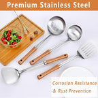 Pleafind 4-Pcs Cooking Utensils Set, Stainless Steel Kitchen Utensils - Image 6