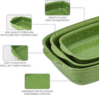 Ceramic Baking Dishes for Oven, Heavy Duty Bakeware Dish Set of 3, Rectangular - Image 4