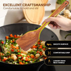 Wooden Spoons for Cooking, Comfortable Grip, Heat Resistant Kitchen Utensils - Image 4