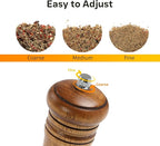 Wooden Salt and Pepper Grinder Set, Premium Oak Wood Salt Grinders Shakers - Image 3