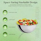 OCS Parts 8 Quart Mixing Bowls | Set of 2 | 13.25-Inch Stainless Steel - Image 3
