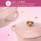 Paris Hilton Enameled Cast Iron Dutch Oven Heart-Shaped Pot - Image 6