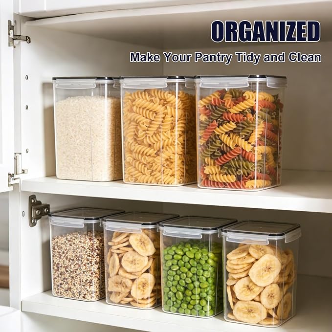 2 Pieces 6.5L / 220 oz Large Food Storage Containers, BPA Free Plastic Airtight - Image 6
