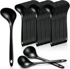 40 Pack Plastic Ladle Spoons, 1.5 Oz Solid Durable Disposable Serving Spoons by Acshio