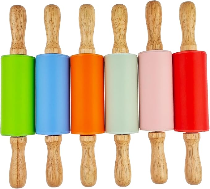 6 Pack Small Rolling Pin for Kids, Kids Rolling Pin for Home Kitchen - Image 5