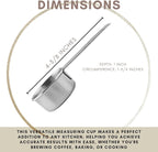 1/8 Cup Stainless Steel Measuring Cup | Sturdy Metal 30 ml | 30 cc | 1 oz | - Image 3