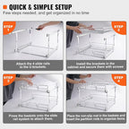VEVOR 2 Tier 17"Wx21.2"Dx15.2"H Pull Out Cabinet Organizer, Heavy Duty Slide - Image 5