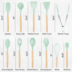 19 PCS Kitchen Cooking Utensils Set, 11 Pieces Silicone Cooking Utensils Set 6 - Image 2