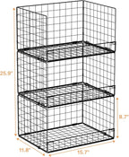 Yociyoga 3-Tier Stackable Closet Organizers and Storage Shelves, Foldable - Image 2