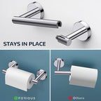 FORIOUS Toilet Paper Holder Wall Mount, SUS304 Stainless Steel Double Post - Image 4