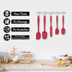 HOTEC Heat Resistant 600℉ BPA-Free Silicone Rubber Spatula Set, Kithchen - Image 5