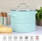 Martha Stewart Thayer 16-Quart Enamel On Steel Scratch Resistant Steamer Stock - Image 5