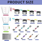 Magnetic Measuring Cups and Spoons Set, 5 Stainless Steel Measuring Cups - Image 2