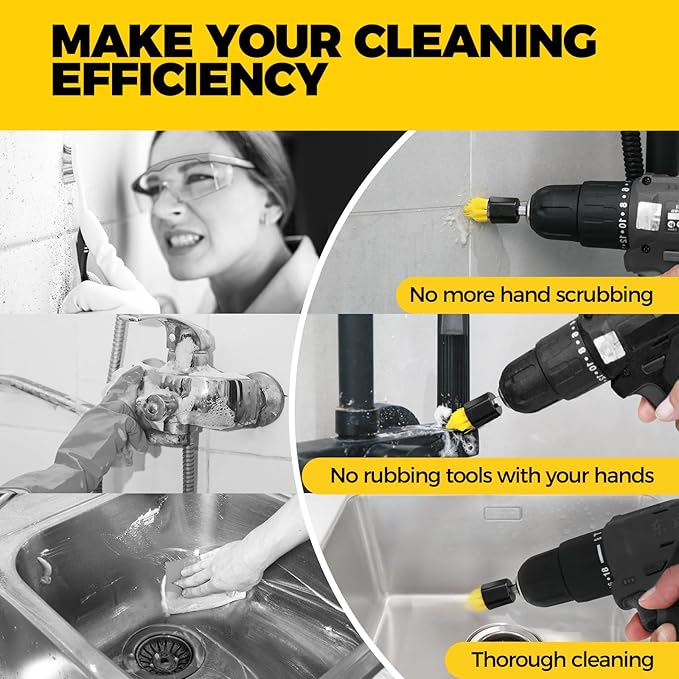 Holikme 9Pack Drill Brush ，All Purpose Drill Brush - Image 4