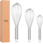 OYV 304 Stainless Steel Whisk Set, Dishwasher Safe Rustproof Metal Whisk by OYV
