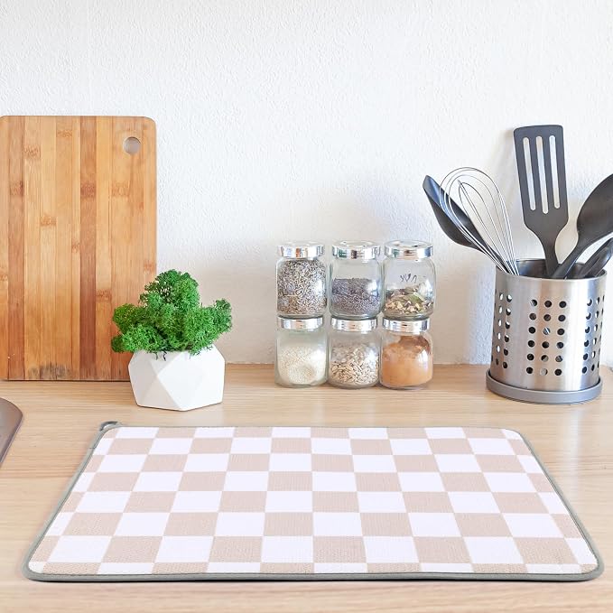 Zonon Checkered Dish Drying Mat - Image 5
