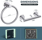 FORIOUS Toilet Paper Holder Wall Mount, SUS304 Stainless Steel Double Post - Image 7
