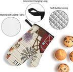 Oven Mitts and Pot Holders Sets of 4, Farmhouse Windmill and Barn House - Image 5