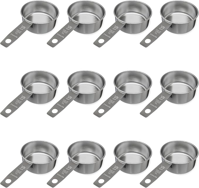 1/2 Cup Stainless Steel Measuring Cup | Sturdy Metal 125 ml | 125 cc | 4 oz | by Knupp+Co.