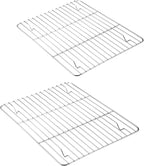 E-far Small Baking Cooling Rack Set of 2, Stainless Steel Metal Roasting by E-far