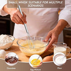 10 Inch Mini Whisk, 304 Anti-Rust Stainless Steel Small Whisks - Image 2
