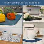S&T INC. Dish Drying Mat, 16” x 18”, Absorbent Microfiber Kitchen Counter Mat - Image 7