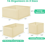 Drawer Clothing Organizer 16-Pack, Fabric Folding Wardrobe Organizer - Image 2