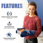 Silicone Oven Mitts, Heat Resistant 2PCS Oven Mitts - Image 4