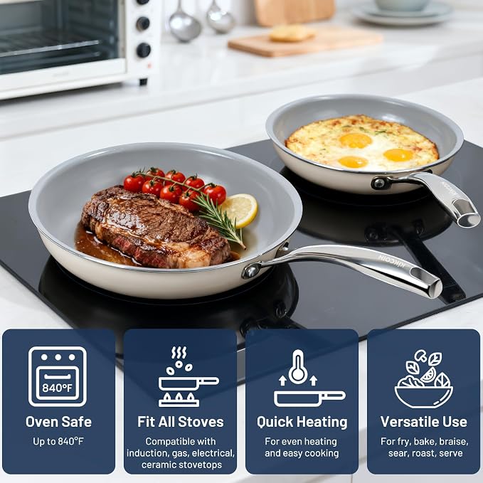 Kikcoin Non Stick Frying Pans - Image 4