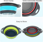 Collapsible Colander 3-Pack Set Space-Saving Foldable Kitchen Strainer - Image 4