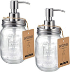 Amolliar Mason Jar Liquid Soap Dispenser, Stainless Steel Mason Jar Lid & Pump by Amolliar