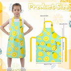 2 Pack Kids Apron, Cute Cooking Aprons, Waterproof Art Apron - Image 2