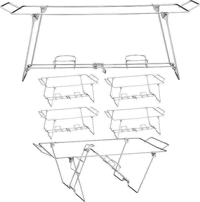 MAXYGIFT Foldable Chafing Wire Rack Buffet Stand by MAXYGIFT