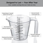 1 Cup Measuring Cup, Laser-Etched oz/cup/mL/Tbsp, Small Plastic Measuring Cup - Image 5