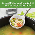 Tovolo Silicone Ladle With Stainless Steel Handle Deep Soup Ladle - Image 2
