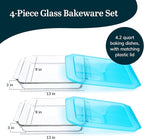 Libbey Baker’s Premium 2 Piece Glass Baking Dish Set, Stackable Casserole Dish - Image 3