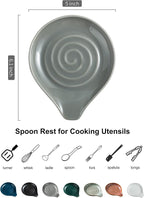 LAUCHUH Spoon Rest for Stove Top, 5 inch Ceramic Spoon Holder for Kitchen - Image 2