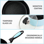 Nonstick Saucepan Set with Lid, Non Stick 1Qt & 2Qt Sauce Pan Set with Glass - Image 5