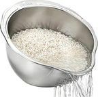 Palksky Rice Strainer & Rice Washing Bowl Stainless Steel by Palksky