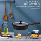 Vinchef Nonstick Deep Frying Pan Saute Pan - Image 2